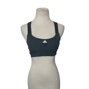 Adidas gray crossed back sports bra size XS